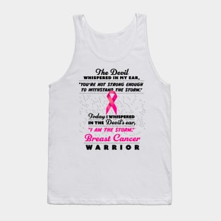 The Devil whispered - Women Breast Cancer Warrior Tank Top